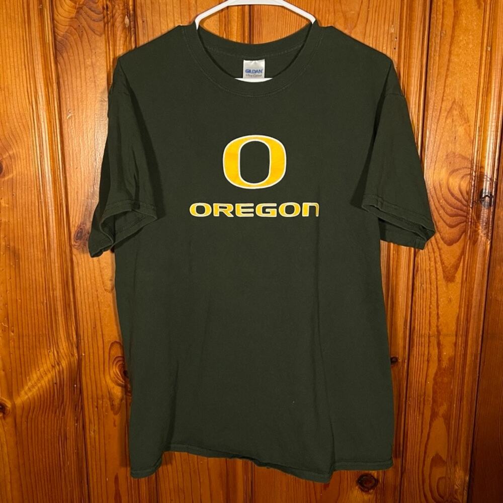 Gildan L Y2K Oregon T-Shirt Green Regular